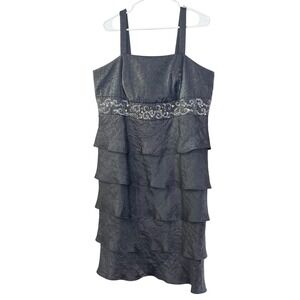 R&M Richards Woman Tiered Dress Embellished‎ Formal Party Size 16W (1 Piece)